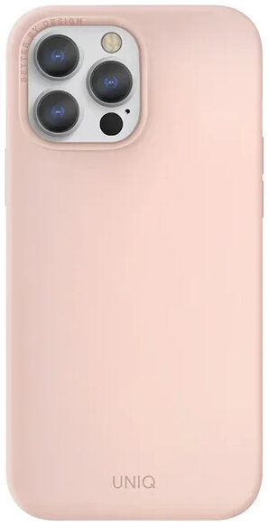 Фото — Чехол Uniq LINO для iPhone 13 Pro Max, розовый