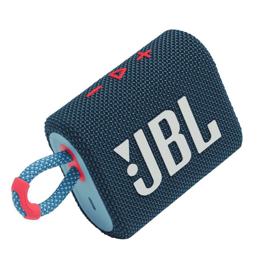 Фото — Портативная акустическая система JBL GO 3, синий/розовый