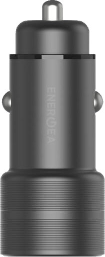 Автомобильное зарядное устройство EnergEA Alu drive 2, 2хUSB-A, темно-серый