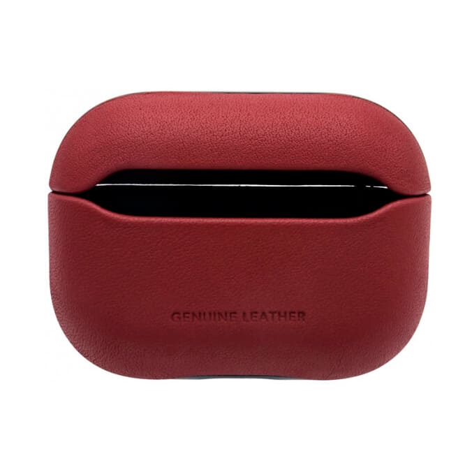 Кожаный чехол Uniq Terra Genuine для Airpods Pro, красный