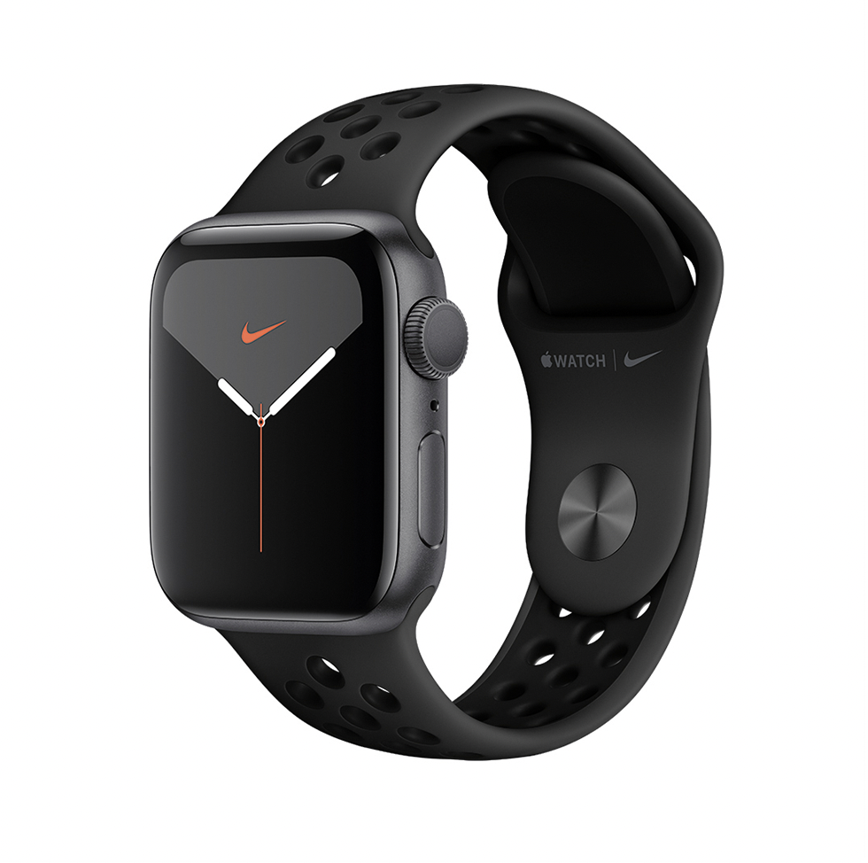 Apple Watch Nike Series 5, 40 мм, алюминий цвета «серый космос», ремешок Nike «антрацитовый/черный»