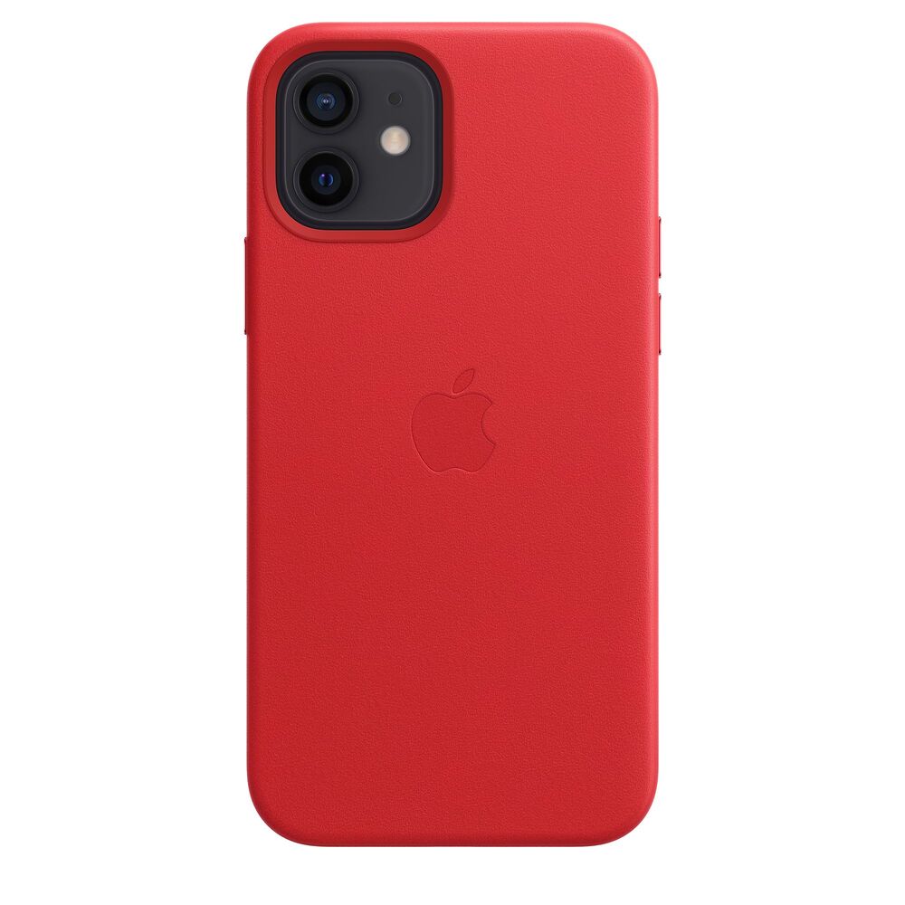Фото — Чехол для смартфона Apple MagSafe для iPhone 12/12 Pro, кожа, красный (PRODUCT)RED
