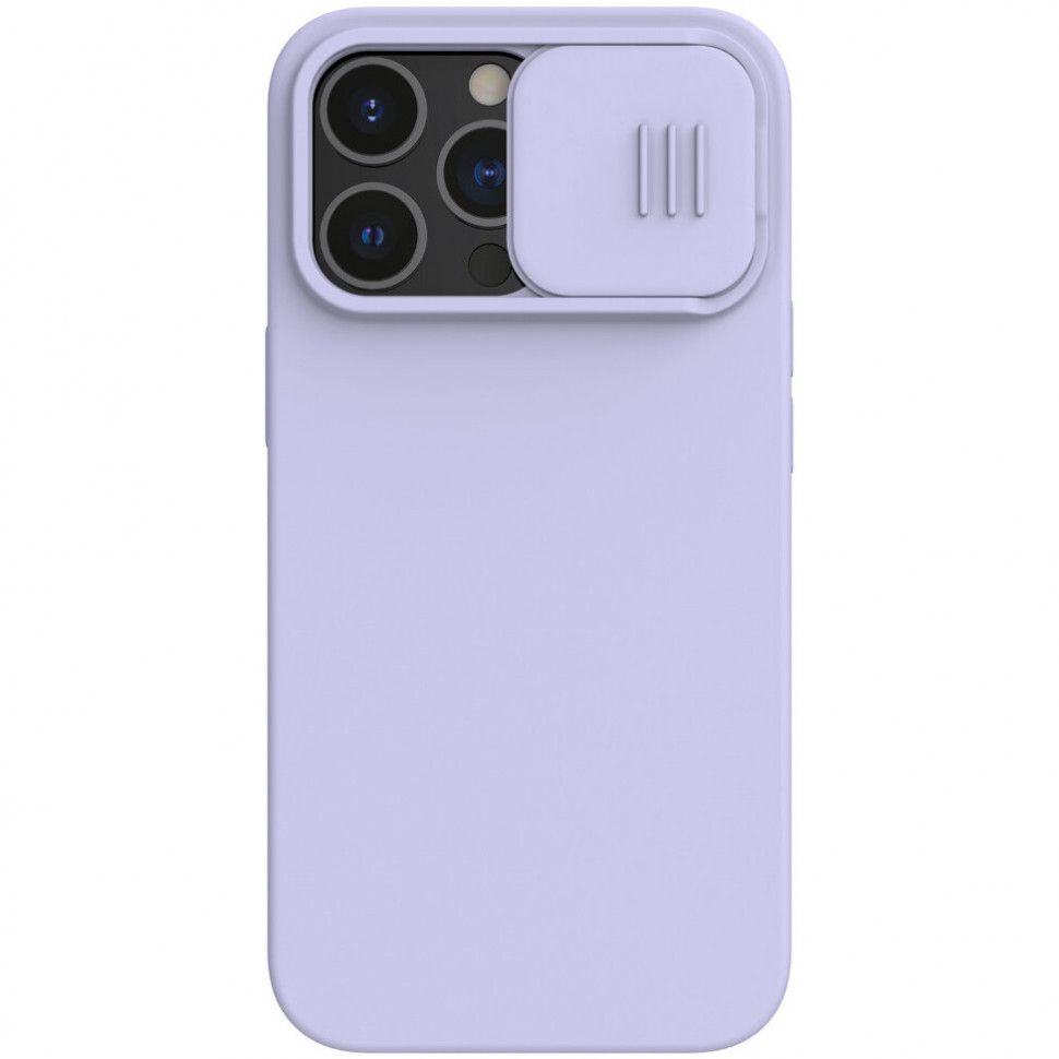 Фото — Чехол для смартфона Nillkin для iPhone 13 Pro CamShield Silky Magnetic Silicone, фиолетовый