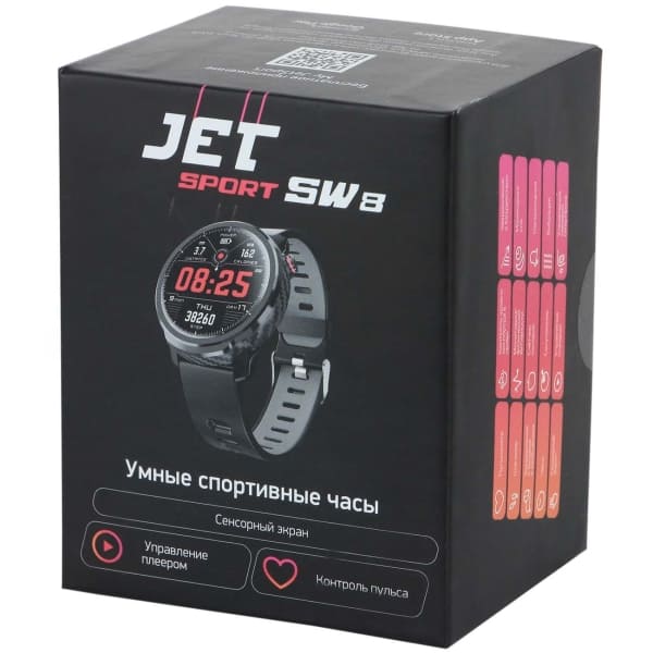 Фото — Умные часы JET SPORT SW-8, черный