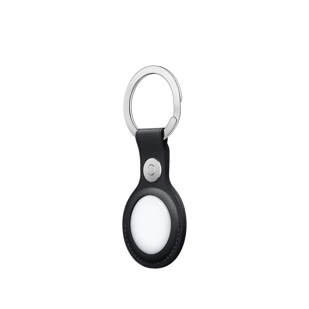 Кожаный брелок для AirTag с кольцом для ключей, «тёмная ночь»