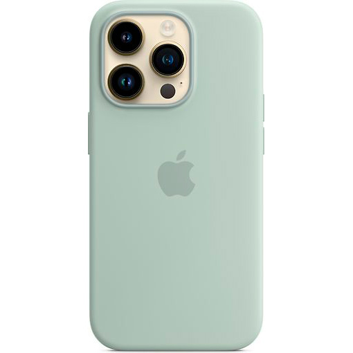 Фото — Чехол для смартфона iPhone 14 Pro Silicone Case with MagSafe, светло-зеленый