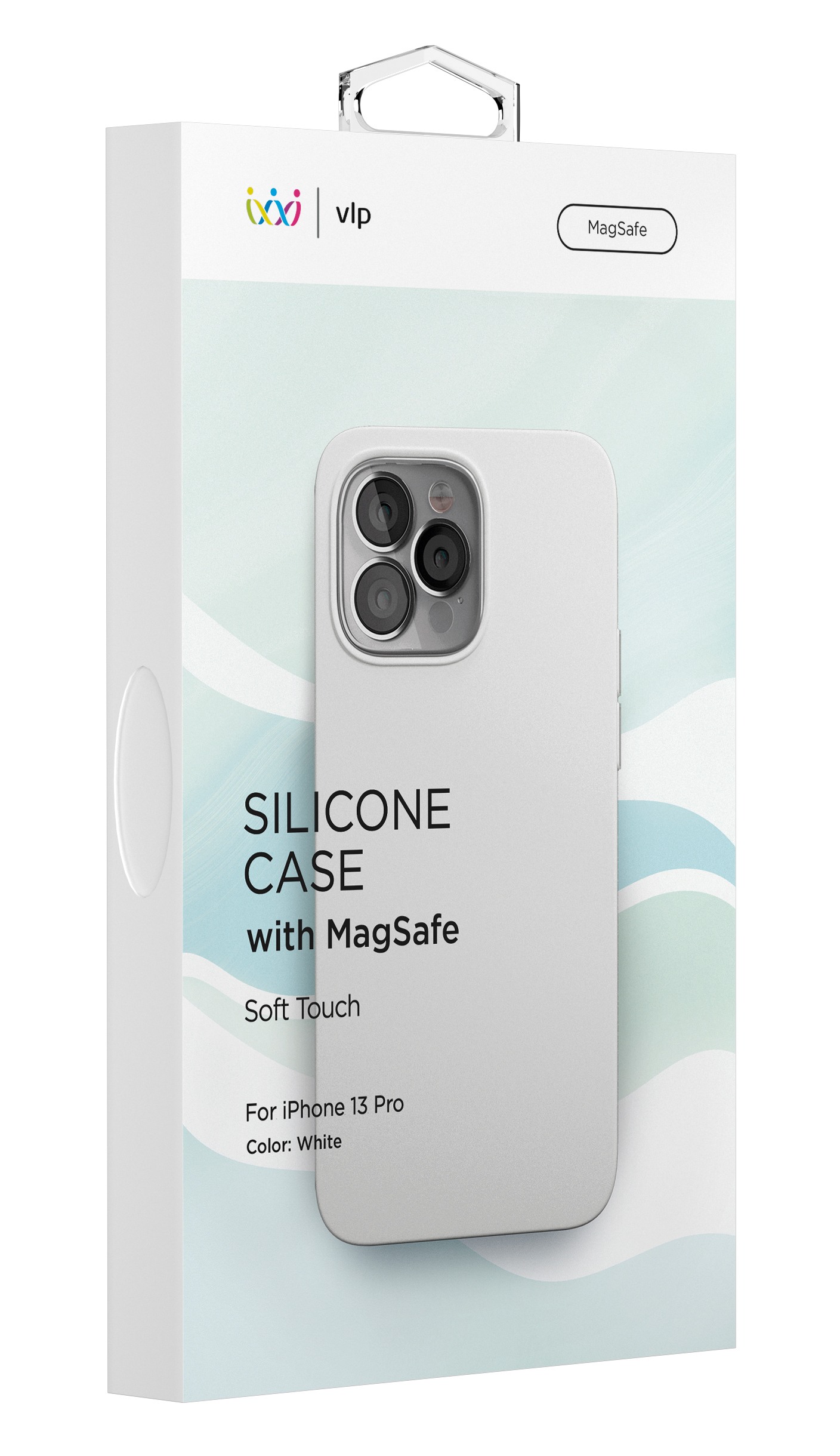 Фото — Чехол для смартфона vlp Silicone case with MagSafe для iPhone 13 Pro, белый