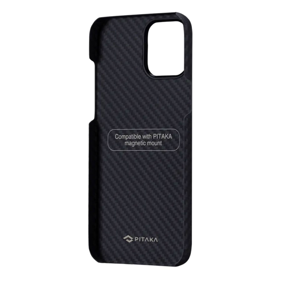 Фото — Чехол для смартфона Pitaka для iPhone 12 mini, кевлар, черно-серый