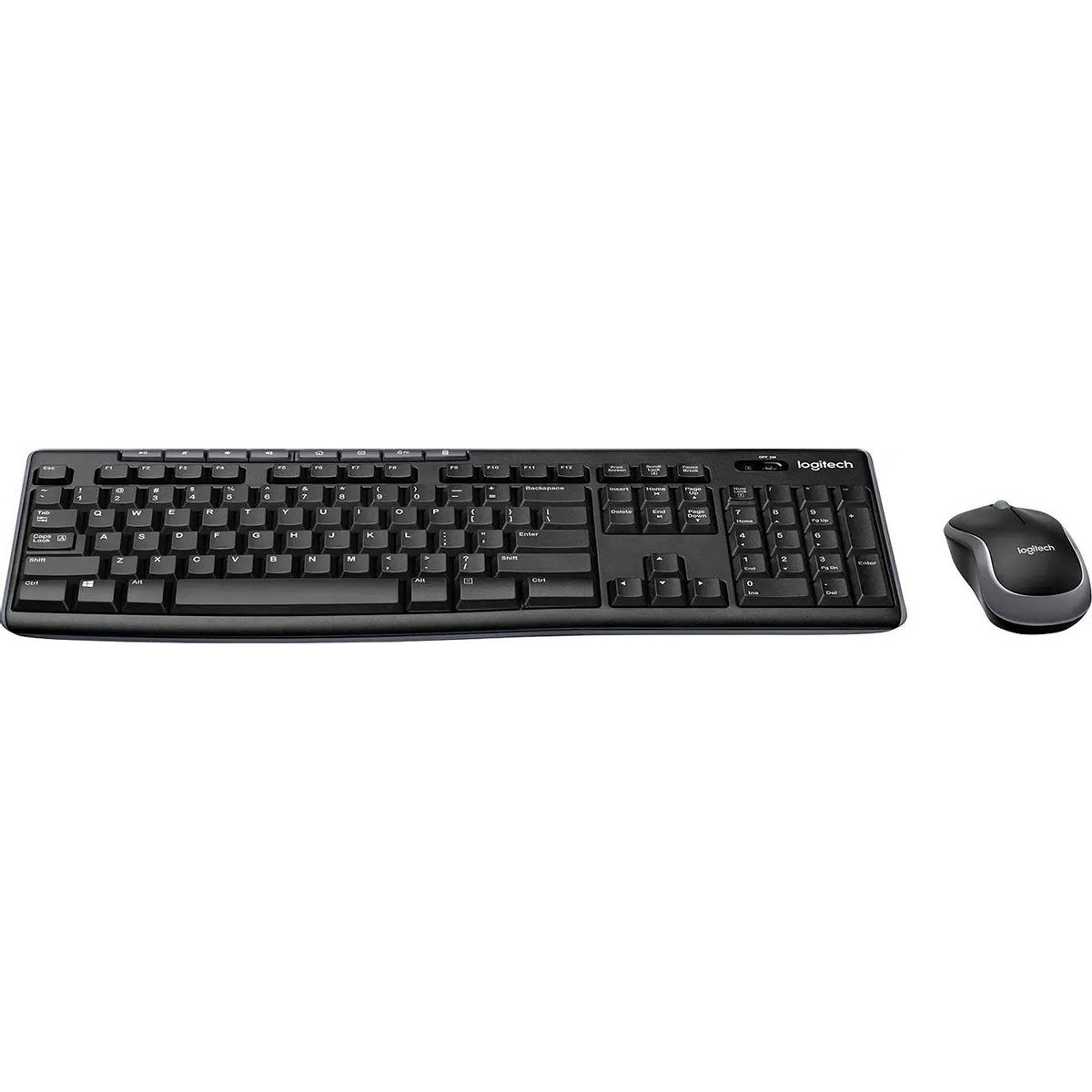 Фото — Комплект (клавиатура и мышь) Logitech MK270, USB, беспроводной, черный