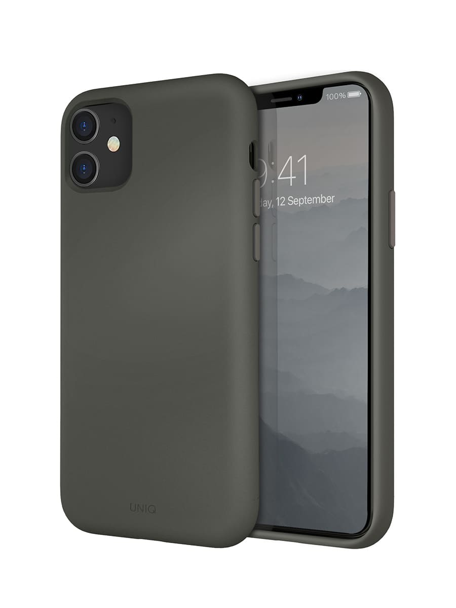 Фото — Чехол для смартфона Uniq для iPhone 11 LINO, серый