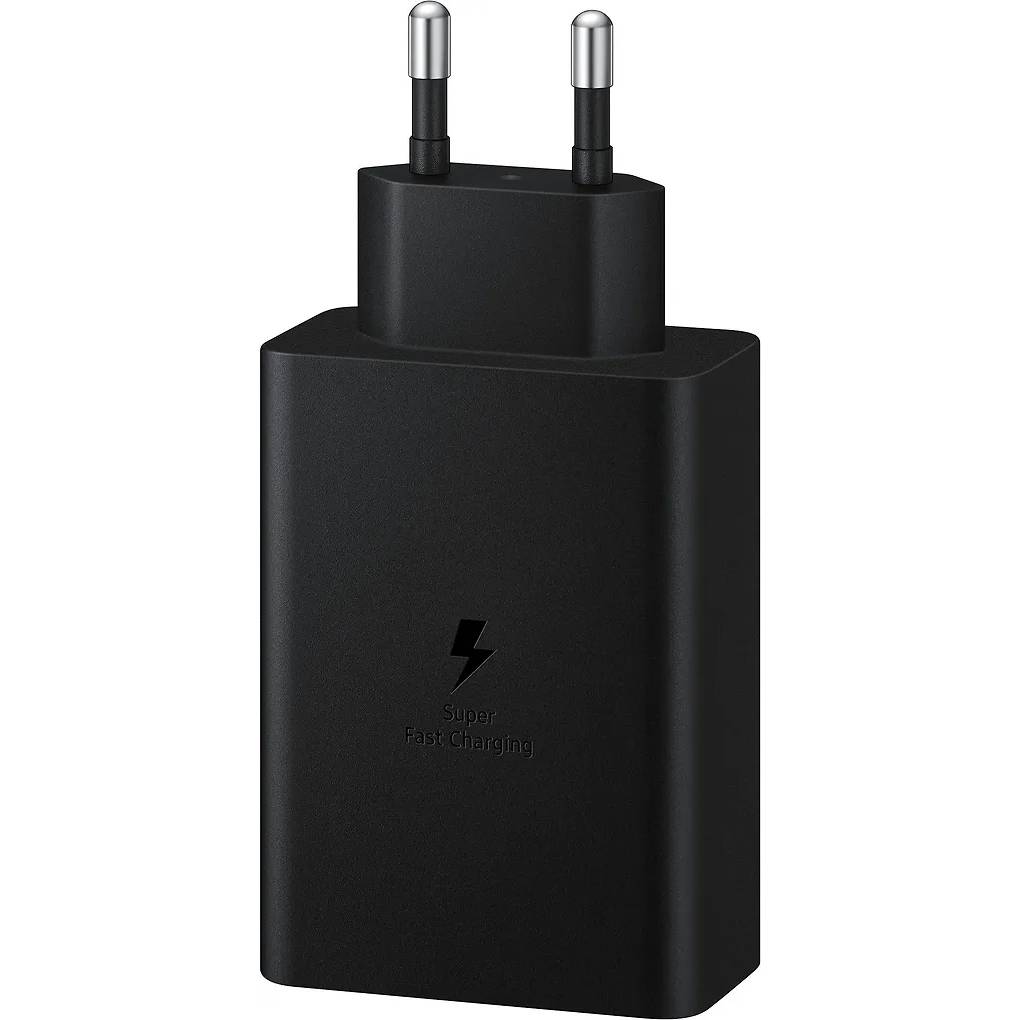 Фото — Зарядное устройство Samsung PD Power Adapter Trio, 65Вт, без кабеля, черный