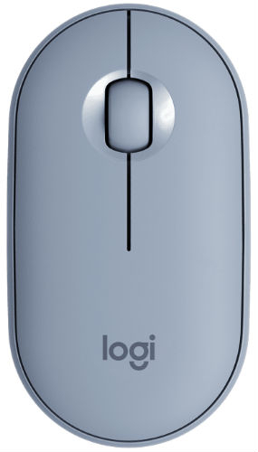 Мышь Logitech Wireless 2 Pebble M350, голубой