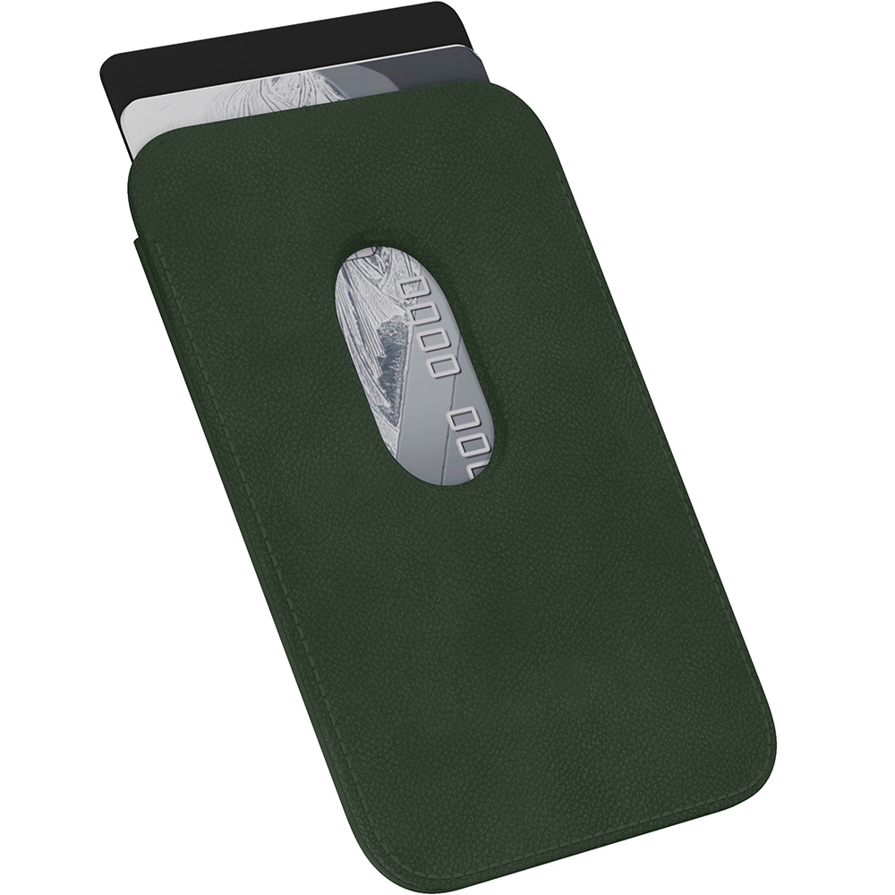 Фото — Чехол-бумажник vlp из натуральной кожи с MagSafe, темно-зеленый