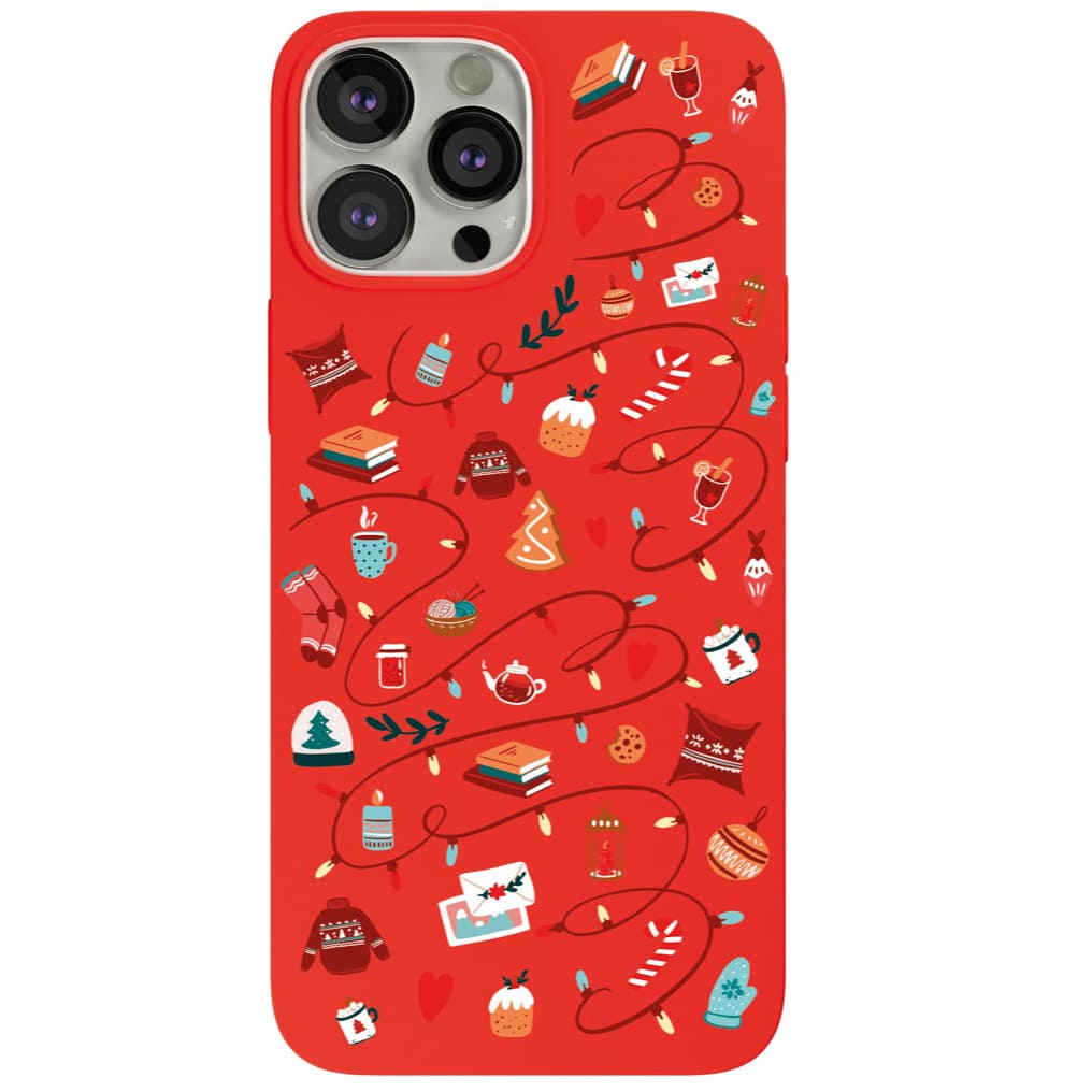 Чехол для смартфона vlp для iPhone 13 Pro Max, Art Collection, Winter, красный