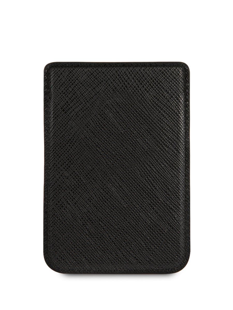 Фото — Чехол для смартфона Guess Wallet Cardslot MagSafe Saffiano Script logo Black