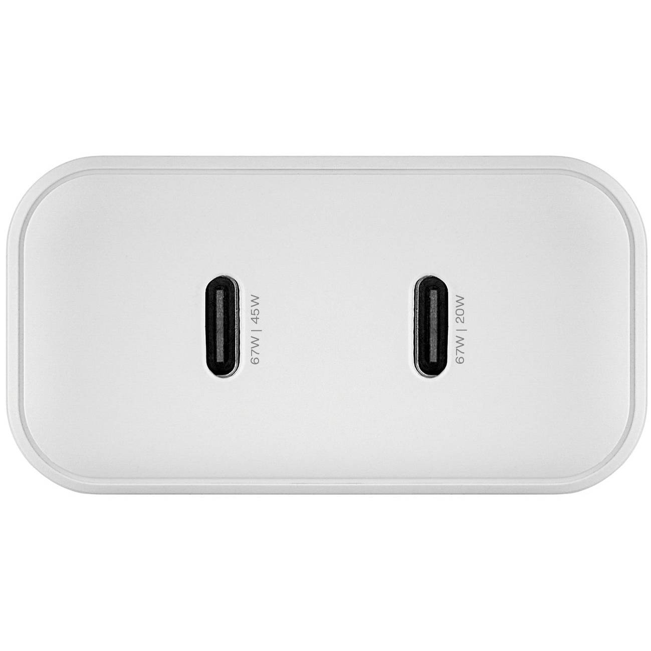 Фото — Зарядное устройство uBear Motion 67W (2 ports USB-C), белый