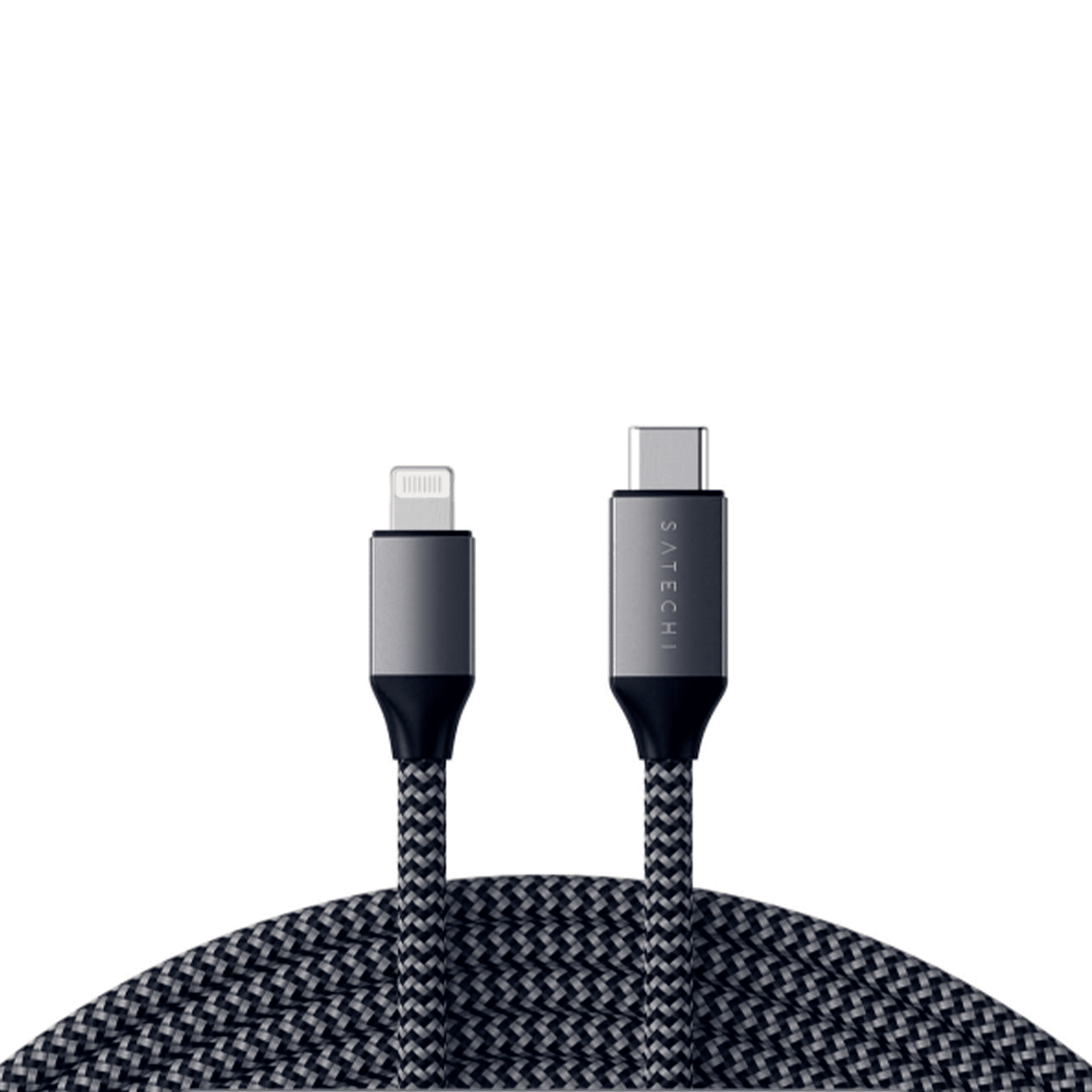 Фото — Кабель Satechi USB-C - Lightning, 1.8м, серый
