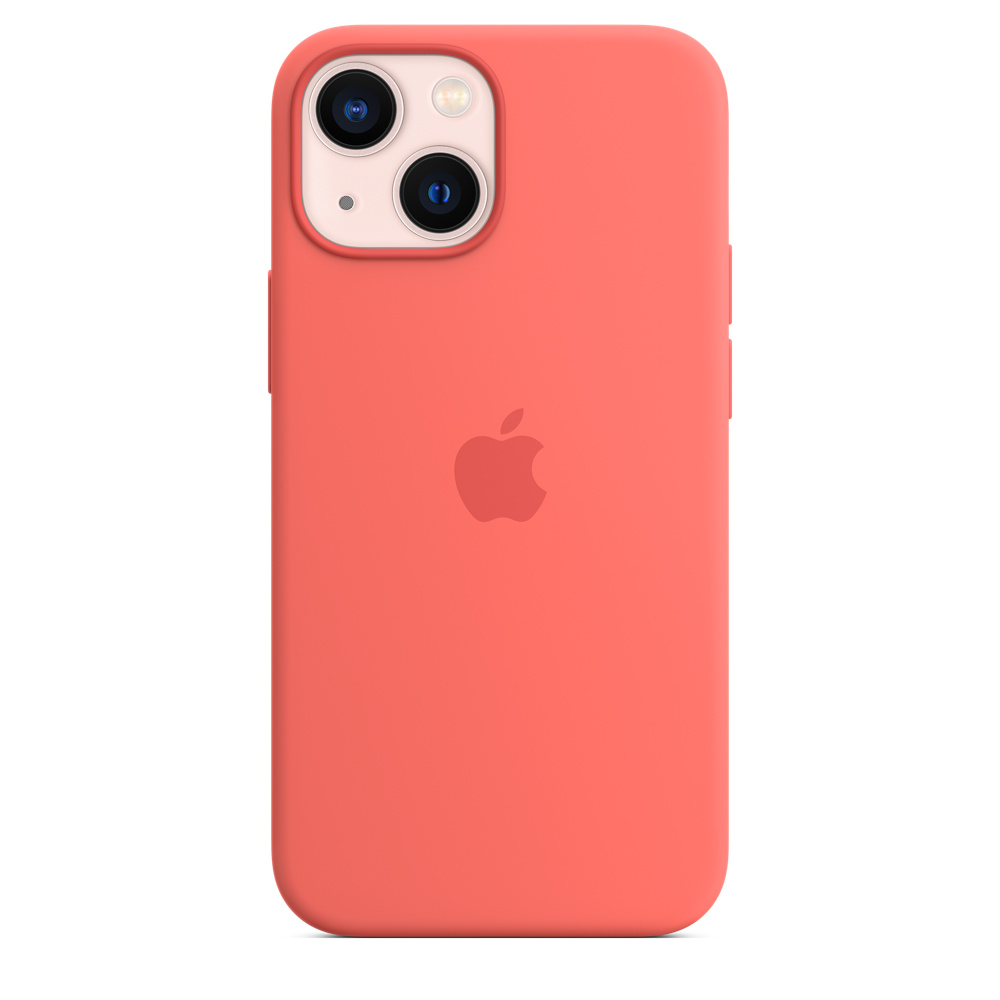 Фото — Чехол для смартфона MagSafe для iPhone 13 mini, силикон, «розовый помело»