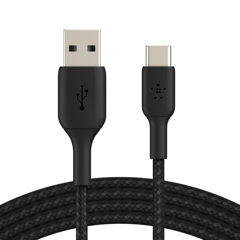 Фото — Кабель Belkin USB-A - USB-C, 1м, нейлон, черный