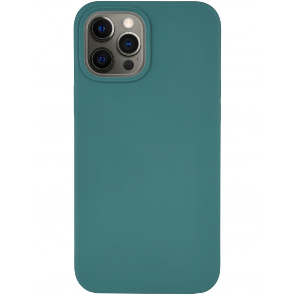 Чехол защитный VLP Silicone Сase для iPhone 12 Pro Max, темно-зеленый