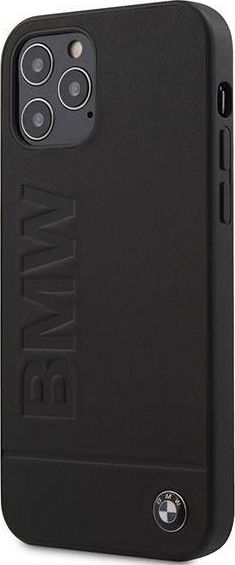 Фото — Чехол BMW Signature Genuine для iPhone 12/12 Pro, кожа, черный
