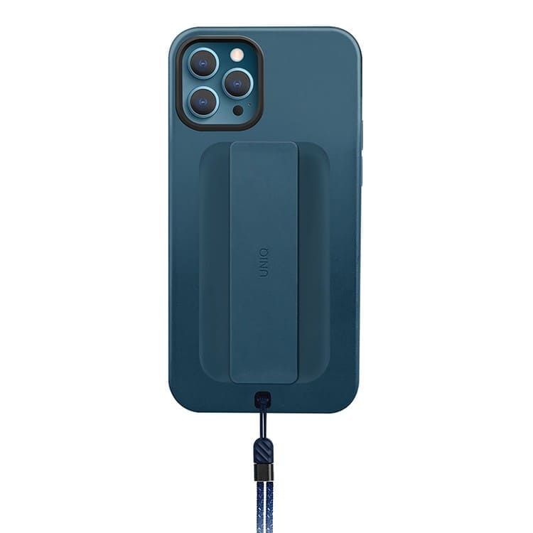 Фото — Чехол для смартфона Uniq для iPhone 12/12 Pro HELDRO + Band Anti-microbial, синий