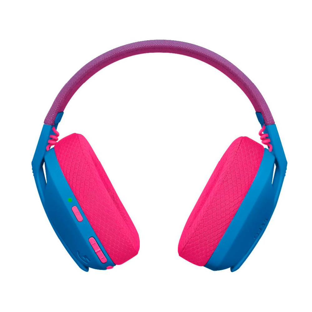Фото — Компьютерная гарнитура Logitech G435, для ПК и игровых консолей, накладные, радио, синий/розовый