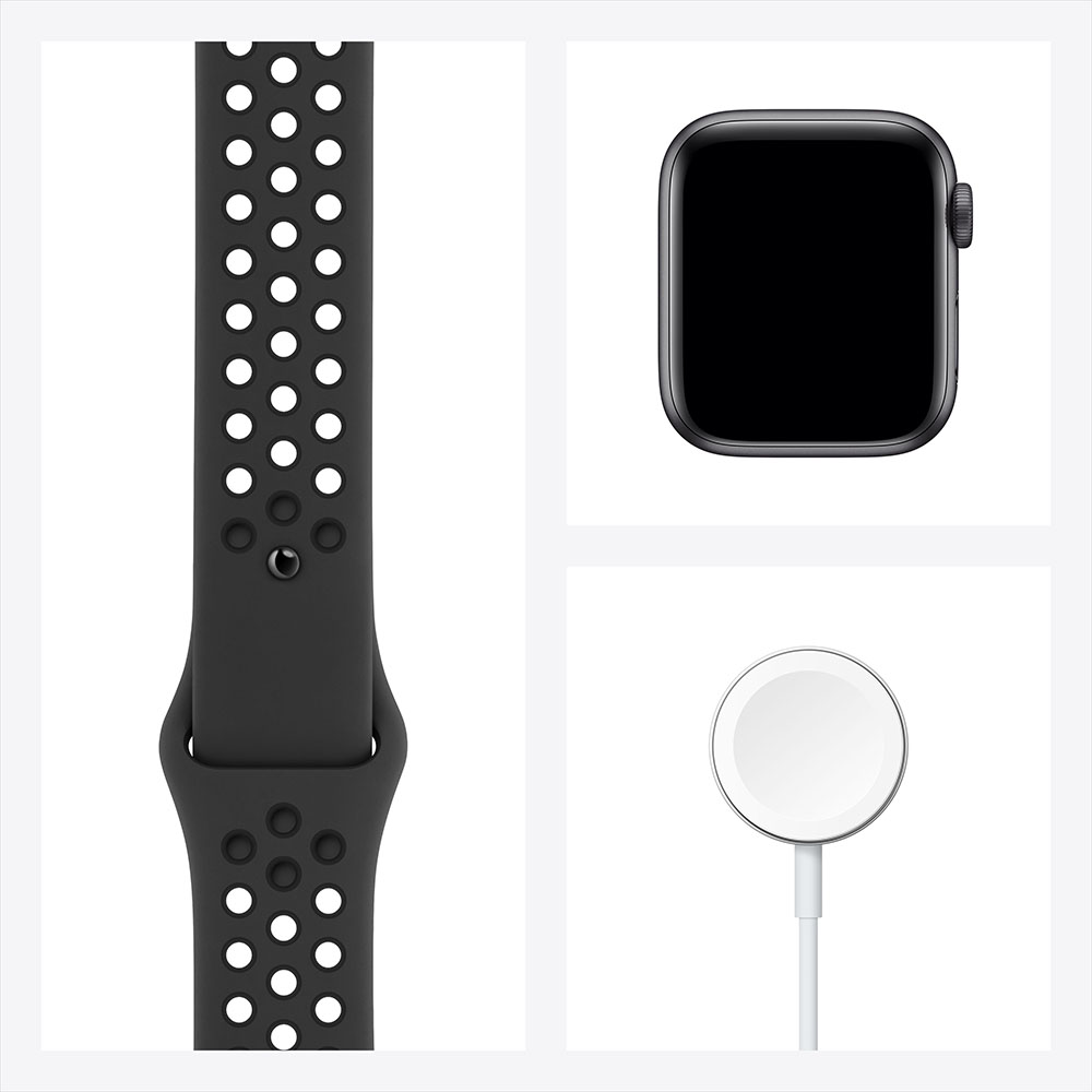 Apple Watch Nike Series 6, 40 мм, алюминий цвета «серый космос», ремешок Nike «антрацитовый/черный»