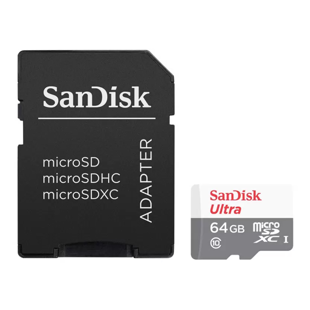 Фото — Карта памяти SanDisk Ultra Micro SDXC + SD Adapter, 64 Гб