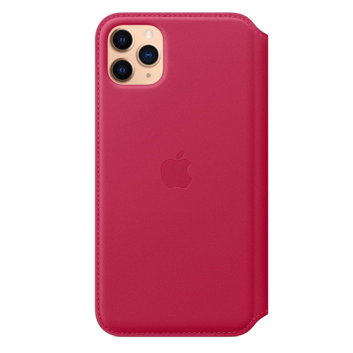 Фото — Чехол для смартфона Folio для iPhone 11 Pro Max, кожа, малиновый
