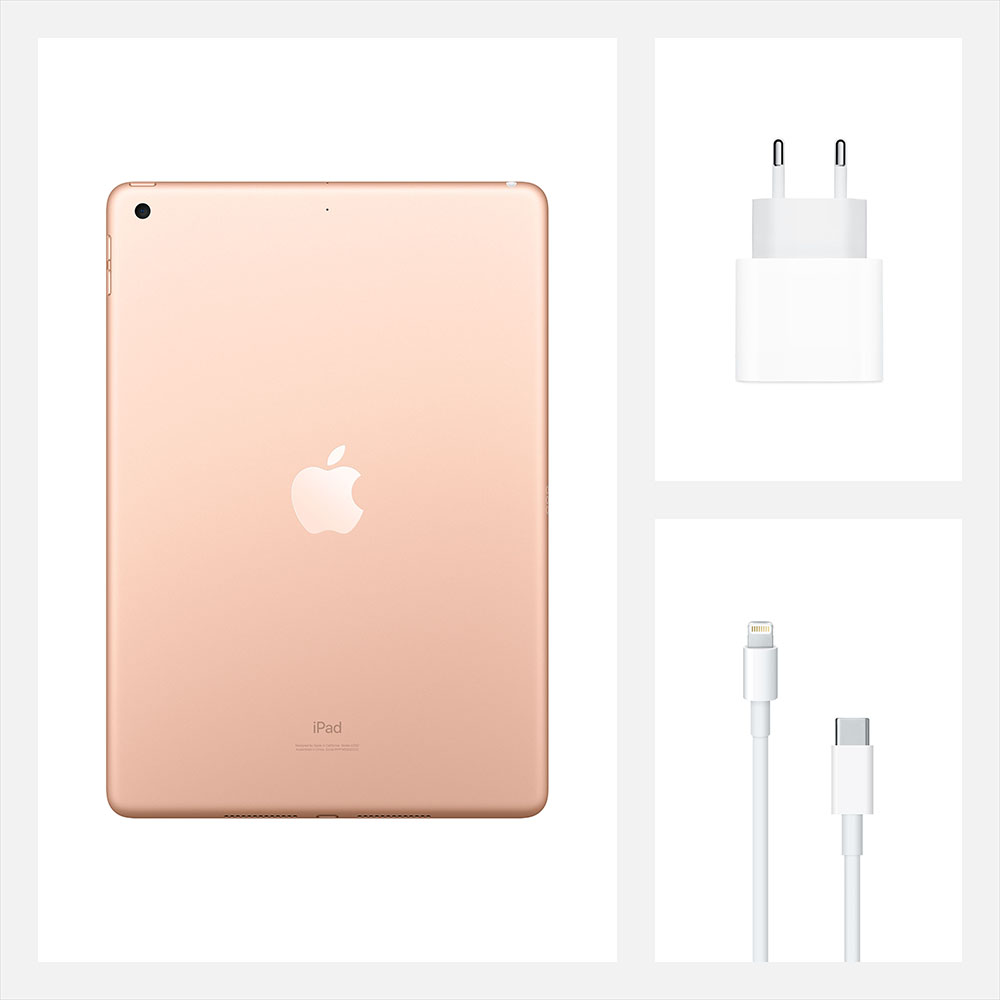 Фото — Apple iPad 10,2" Wi-Fi 128 ГБ, золотой