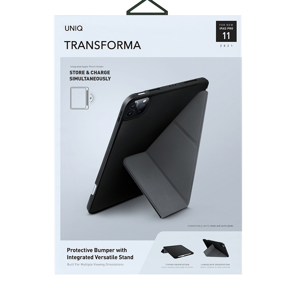 Фото — Чехол Uniq для iPad Pro 11 (2021/20) Transforma Anti-microbial, черный
