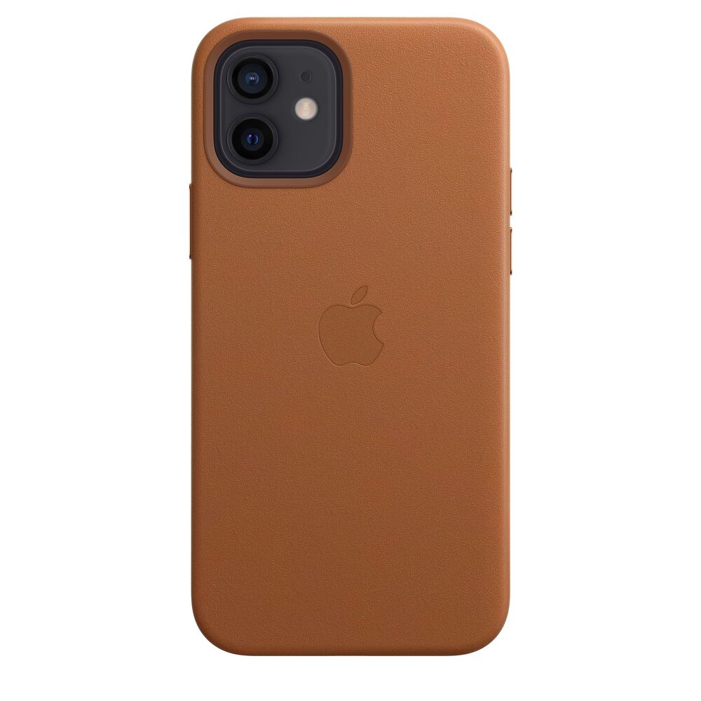 Чехол Apple MagSafe для iPhone 12/12 Pro, кожа, золотисто-коричневый