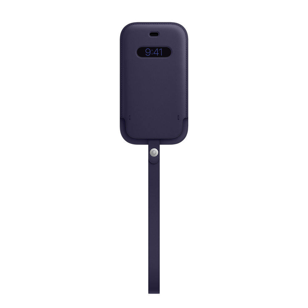 Чехол-конверт Apple MagSafe для iPhone 12 mini, кожа, тёмно-фиолетовый