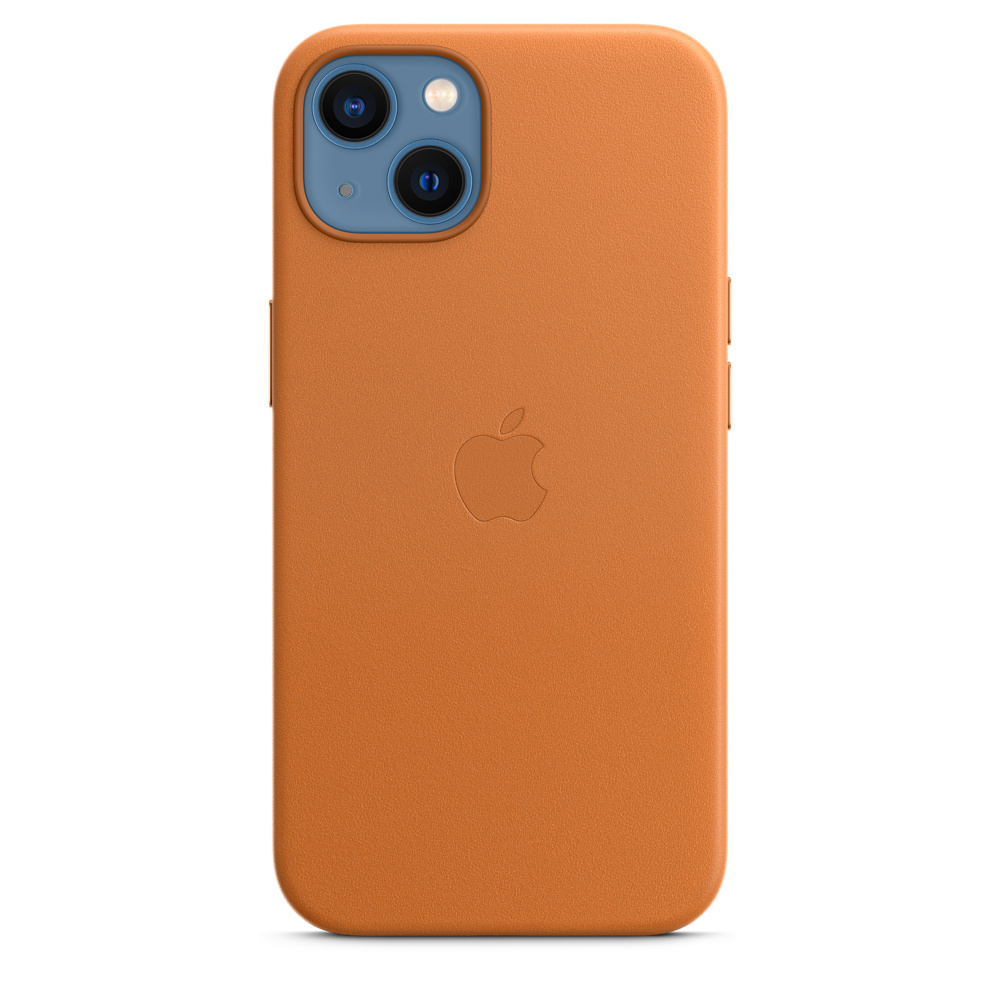 Кожаный чехол MagSafe для iPhone 13, «золотистая охра»