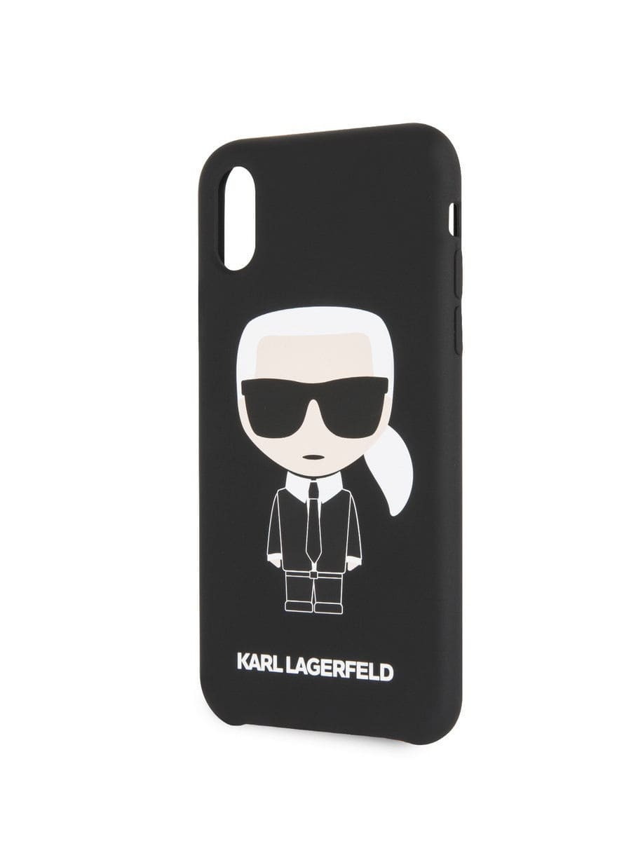 Фото — Чехол для смартфона Lagerfeld для iPhone XS Max Liquid silicone Iconic Karl Hard Black