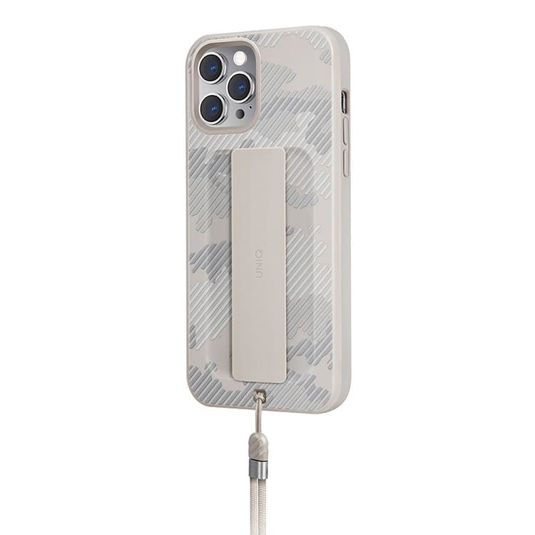 Чехол Uniq для iPhone 12/12 Pro HELDRO + Band DE Anti-microbial, бежевый