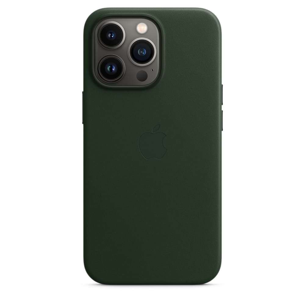 Фото — Чехол для смартфона MagSafe для iPhone 13 Pro, кожа, «зелёная секвойя»