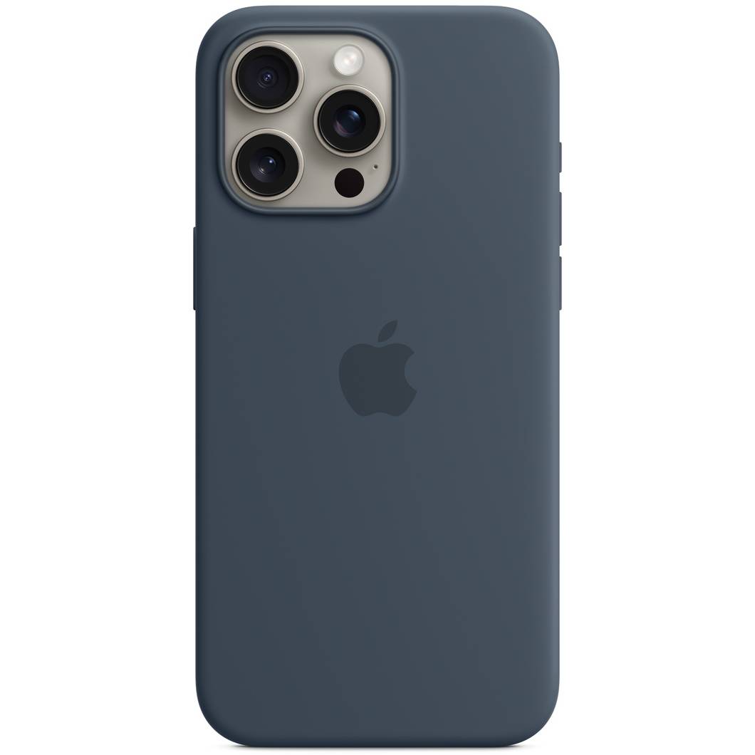 Фото — Чехол для смартфона iPhone 15 Pro Max Silicone Case with MagSafe, Storm Blue