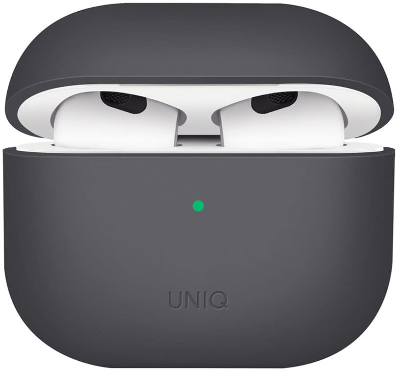 Силиконовый чехол Uniq Lino  для AirPods 3, темно-серый