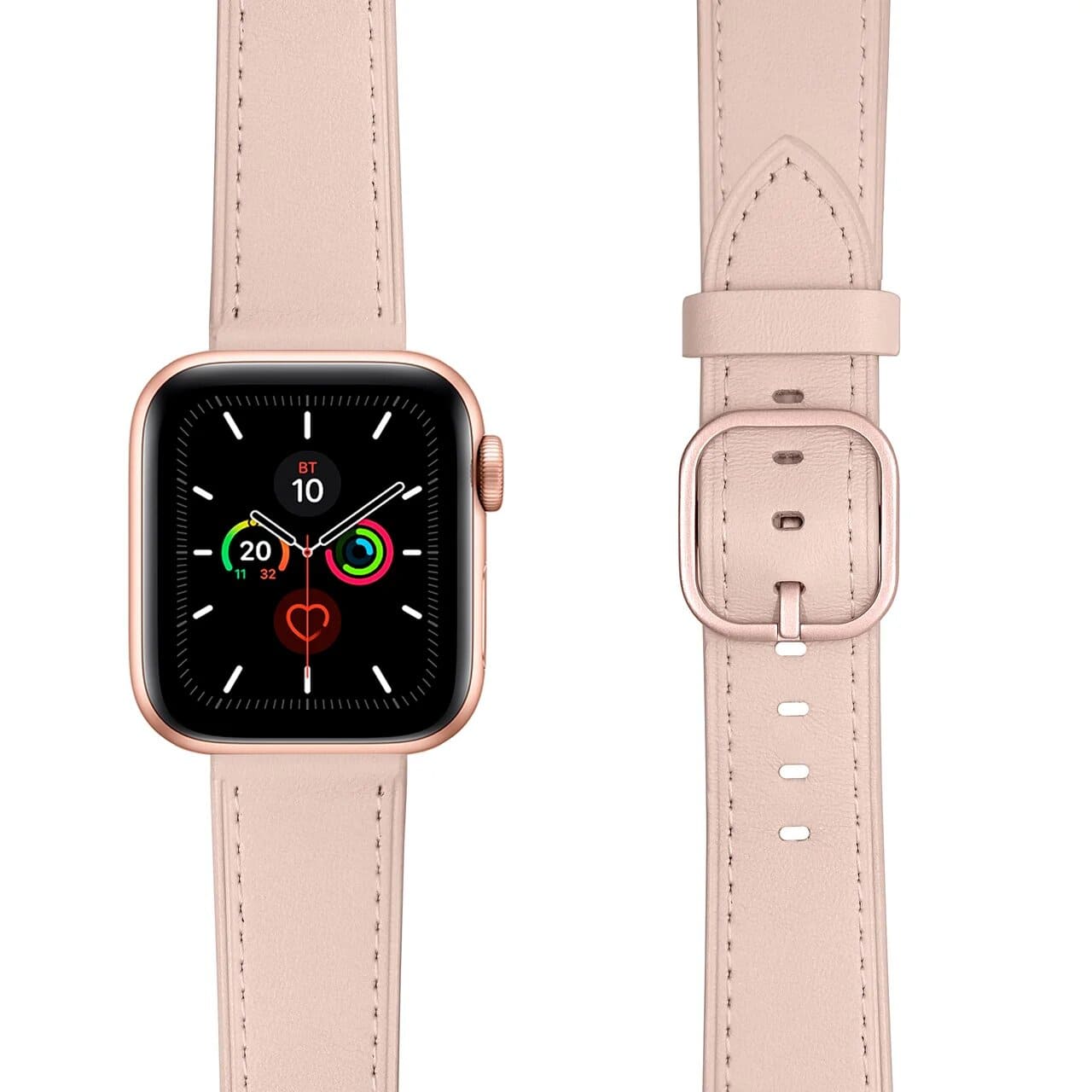 Фото — Ремешок для смарт-часов Apple Watch 38/40 mm LYAMBDA MAIA, кожа, розовый