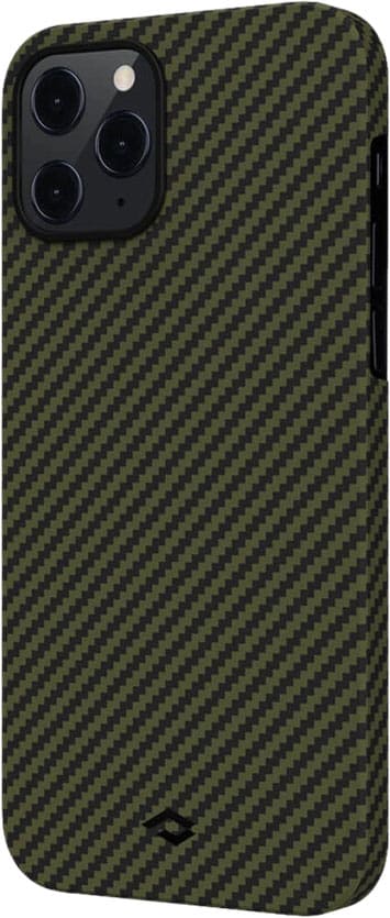 Чехол Pitaka для iPhone 12/12 Pro, зелено-черный