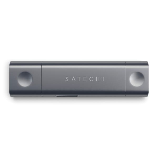 Адаптер Satechi Aluminum Type-C USB 3.0 and Micro/SD Card Reader, «серый космос»