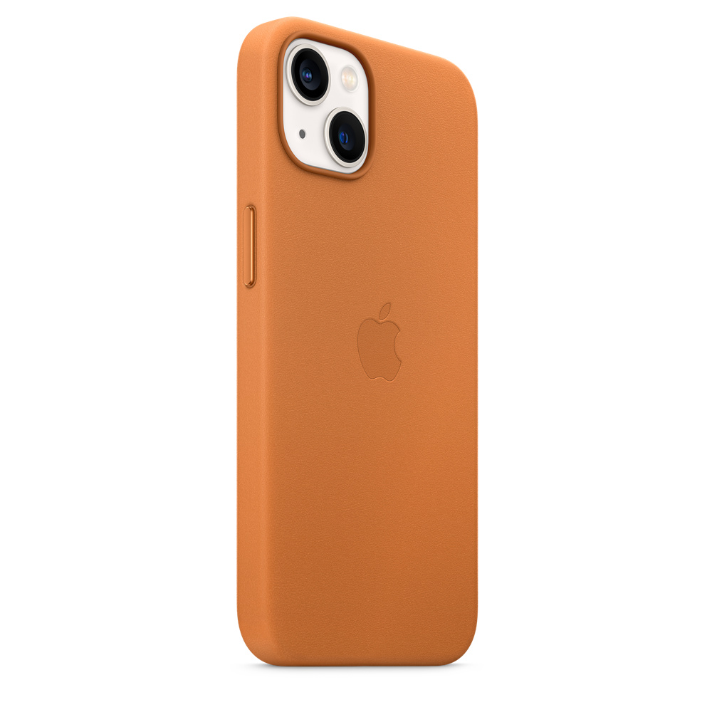 Фото — Чехол для смартфона MagSafe для iPhone 13, кожа, «золотистая охра»