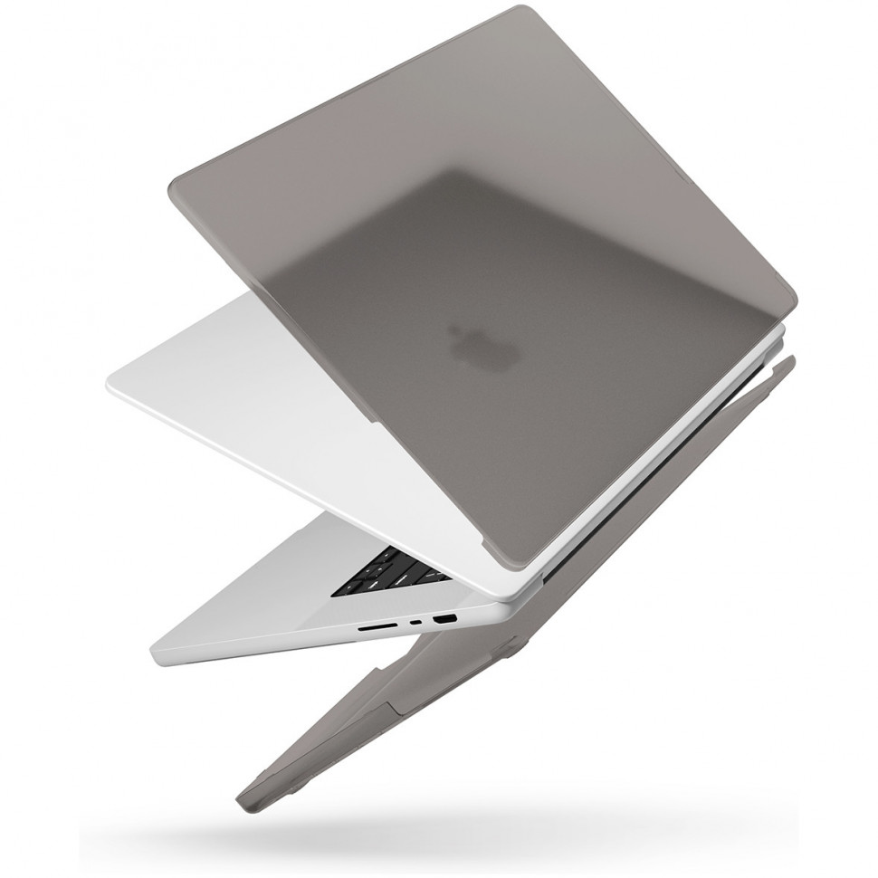 Фото — Чехол для ноутбука Uniq для Macbook Pro 14 (2021) HUSK Pro Claro, серый