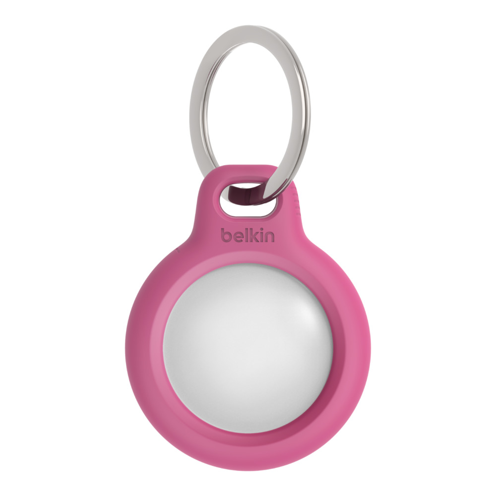 Фото — Брелок Belkin с кольцом для Apple AirTag, розовый