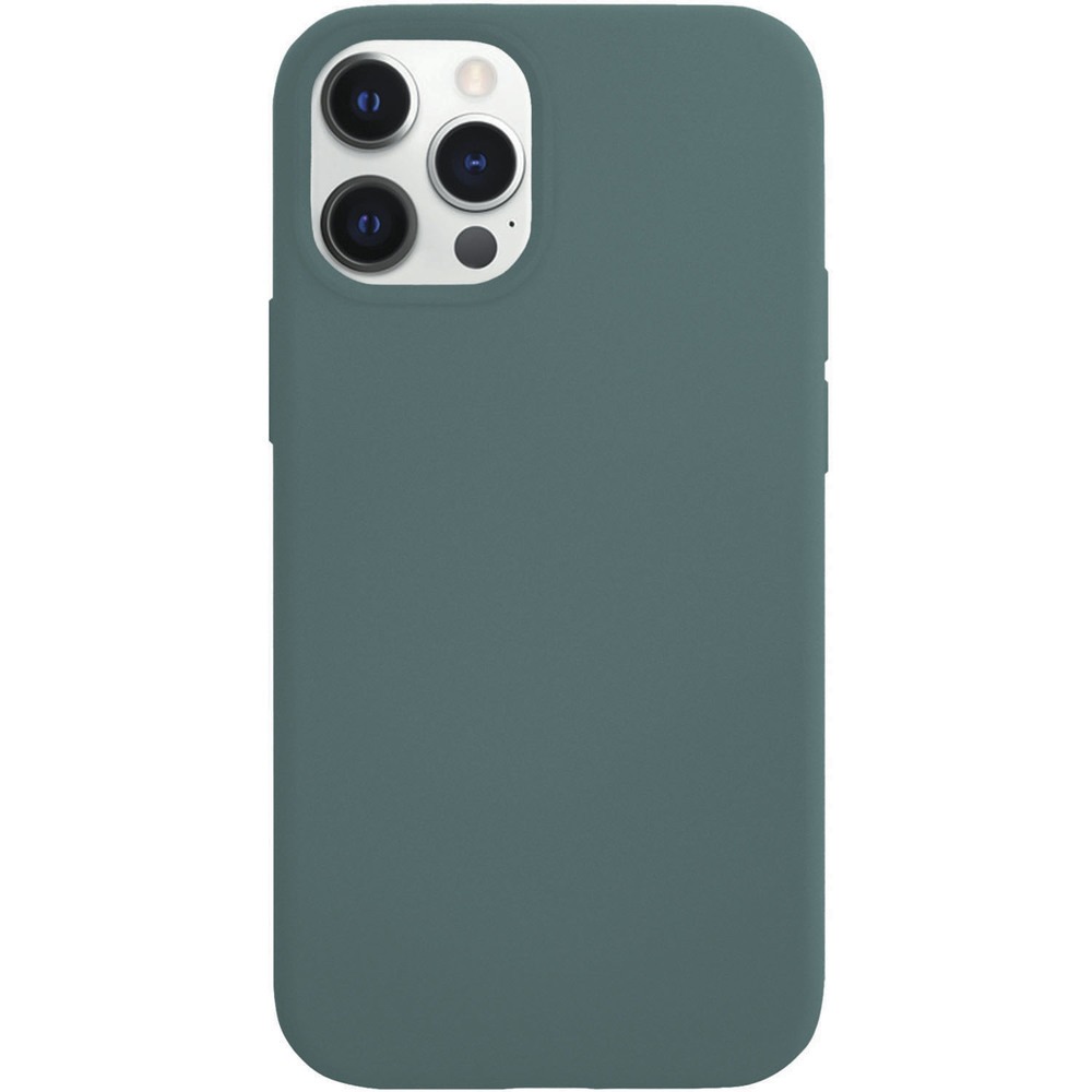 Чехол защитный vlp Silicone Сase для iPhone 12/12 Pro, темно-зеленый