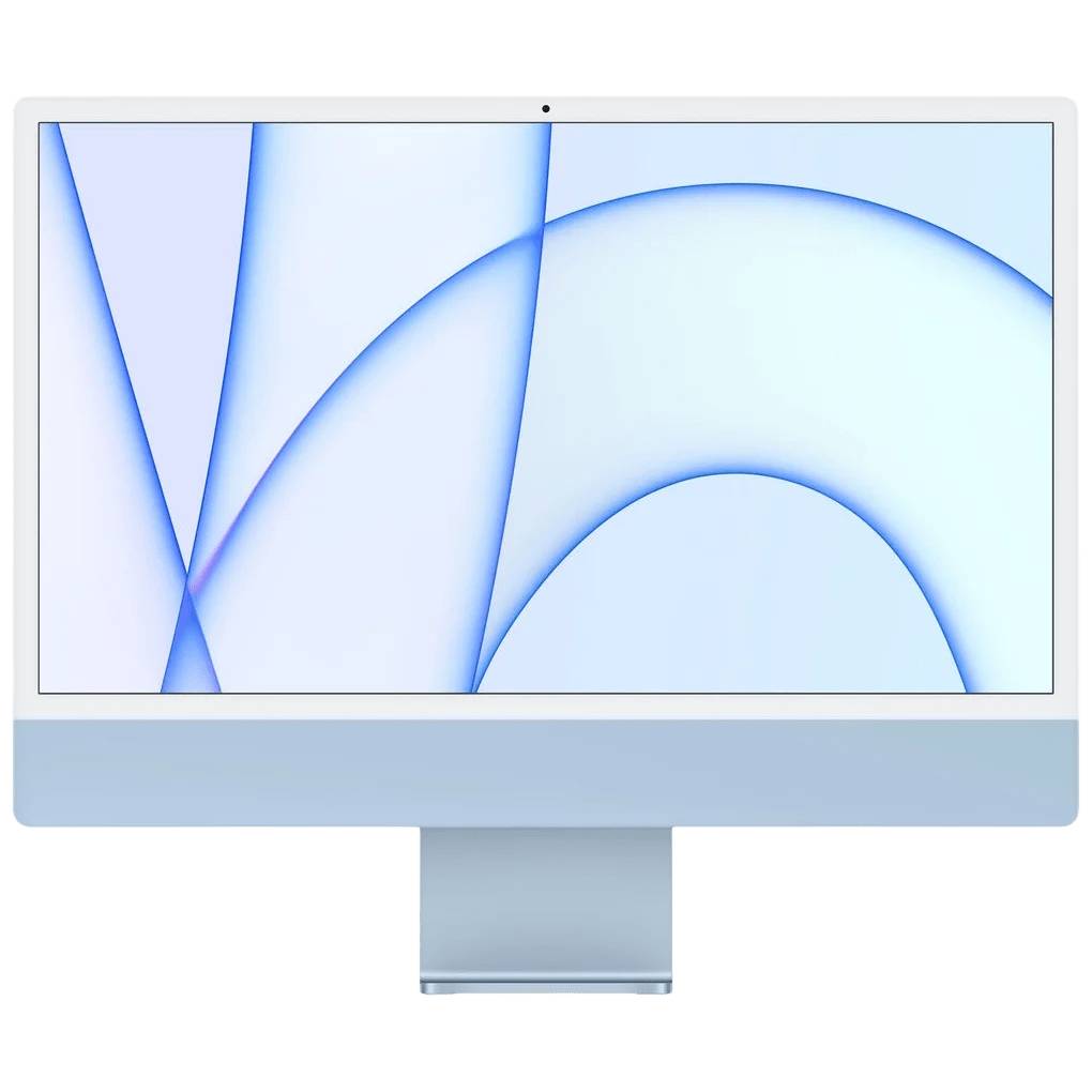 Фото — Apple iMac 24" Retina 4,5K, (M1 8C CPU, 8C GPU), 16 ГБ, 1 ТБ SSD, синий