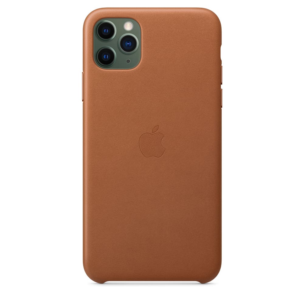 Фото — Кожаный чехол для Apple iPhone 11 Pro Max, золотисто-коричневый
