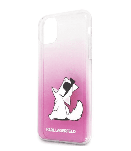 Фото — Чехол для смартфона Lagerfeld для iPhone 11 Pro Max TPU/PC collection Choupette Fun Hard Gradient Pink